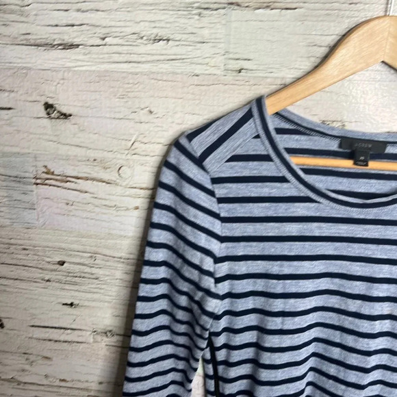 J crew blue  striped long sleeve dress size xs - Picture 3 of 9
